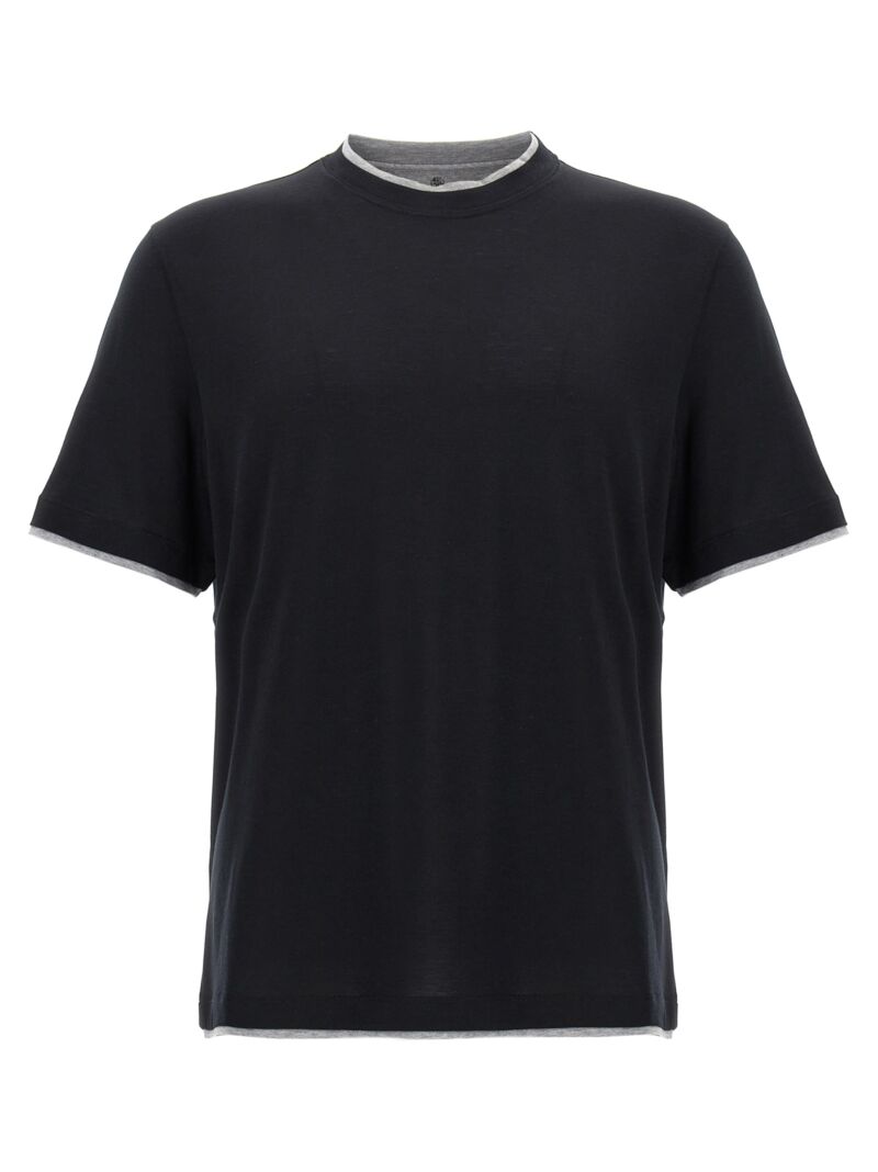 Layered T-shirt BRUNELLO CUCINELLI Black