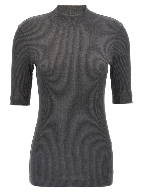 Ribbed T-shirt BRUNELLO CUCINELLI Gray