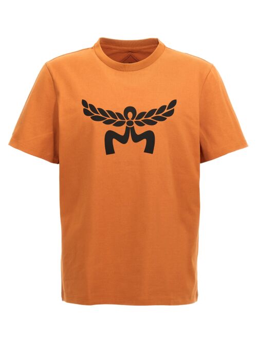 Logo print T-shirt MCM Brown