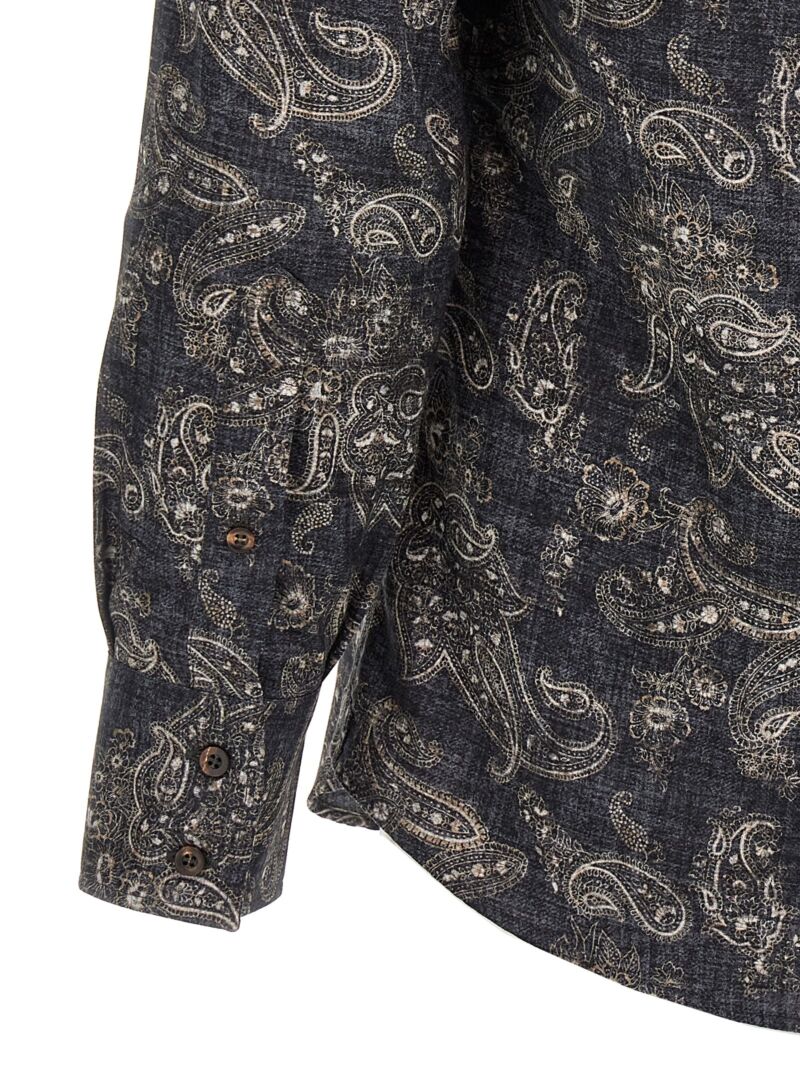 Paisley shirt 100% cotton BRUNELLO CUCINELLI Blue