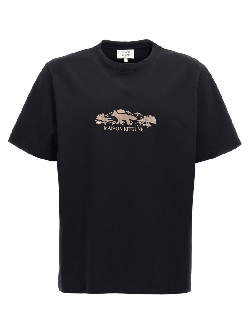 'Outdoor Profile Fox' T-shirt MAISON KITSUNE Black