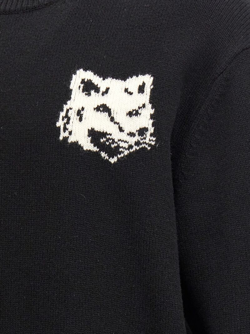 'Fox Head' sweater 100% wool MAISON KITSUNE Black