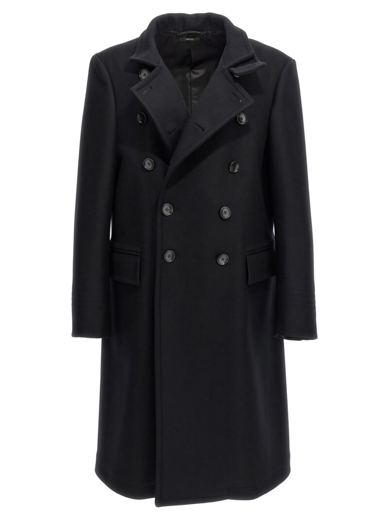 'Compact Japanese' coat OCL007FMW032F24LB999 TOM FORD Black