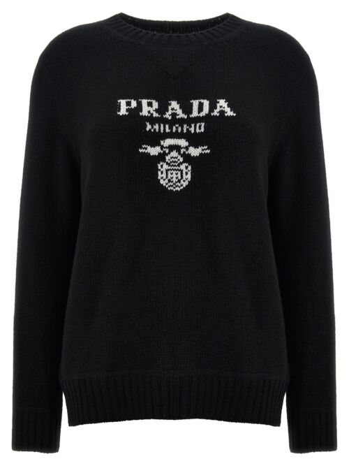 Logo sweater PRADA White/Black