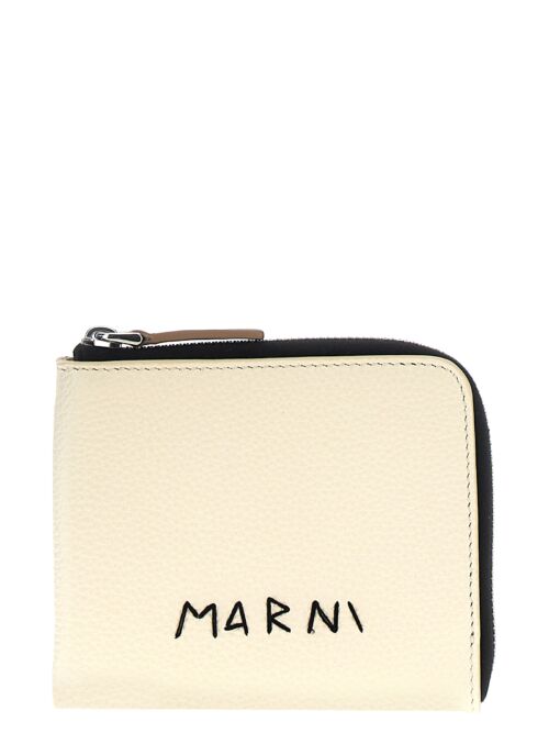 Logo wallet MARNI White