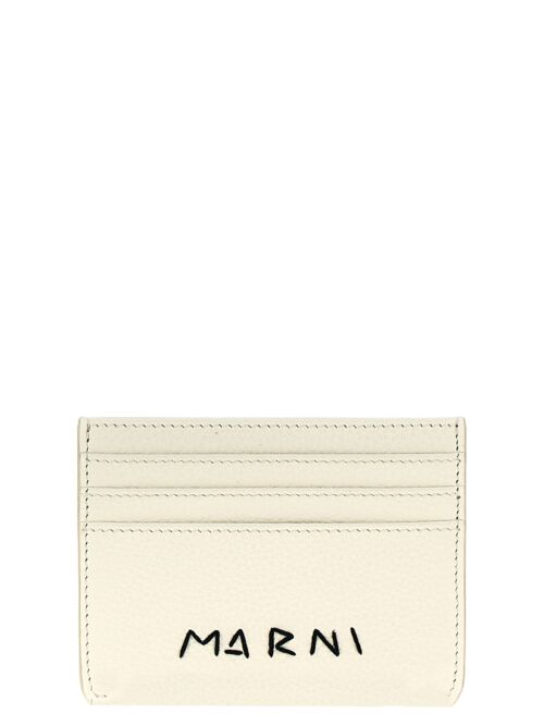 Logo card holder MARNI White