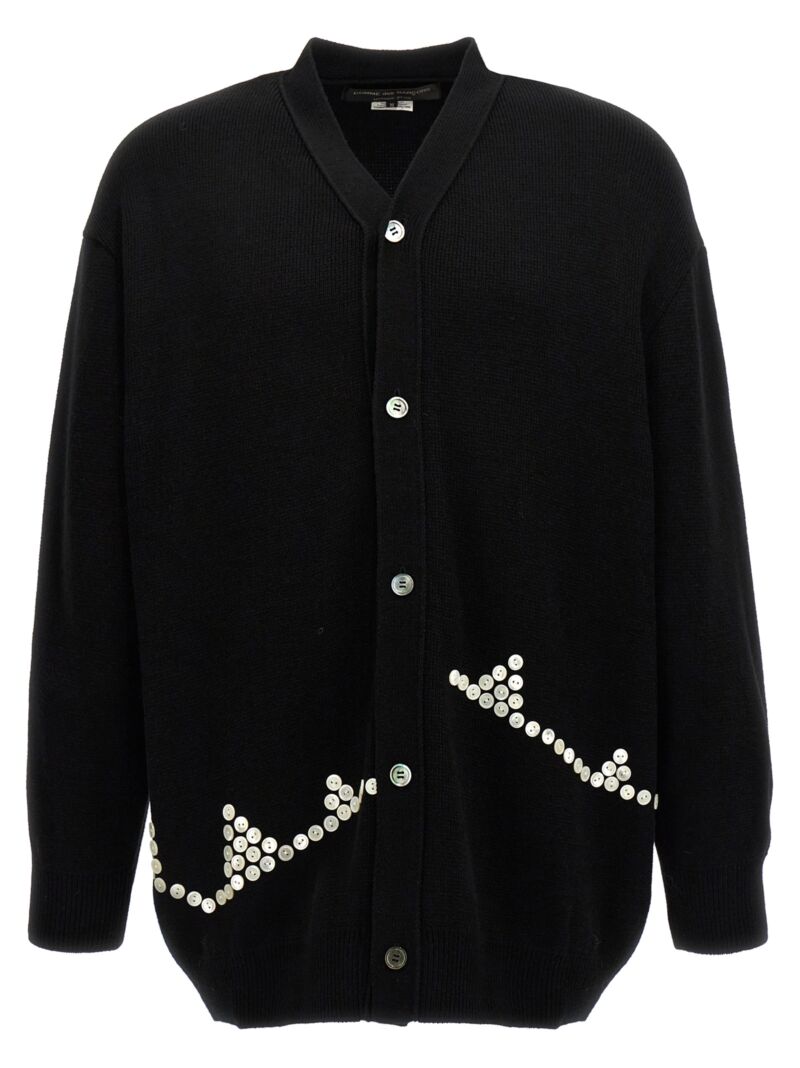 Button detail sweater COMME DES GARÇONS HOMME PLUS Black