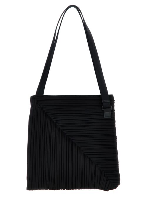 'Diagonal Pleats Bag' shoulder bag PLEATS PLEASE ISSEY MIYAKE Black