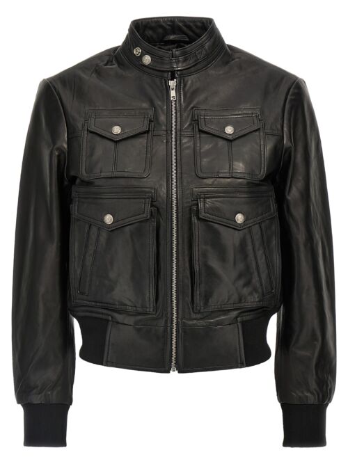 'Shrunken Zip-Up' jacket R13 Black