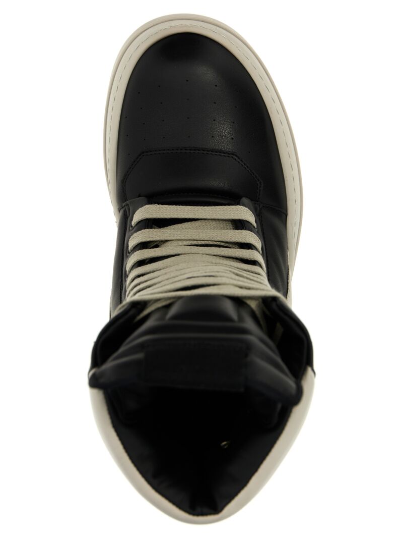 'Mega Geobaskets' sneakers 100% calfskin leather (Bos Taurus) RICK OWENS White/Black