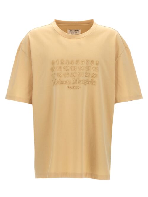 Logo embroidery t-shirt MAISON MARGIELA Beige