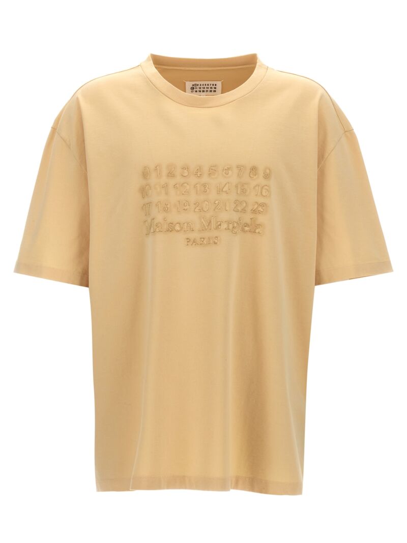 Logo embroidery t-shirt MAISON MARGIELA Beige