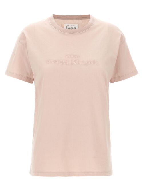 Logo embroidery t-shirt MAISON MARGIELA Pink