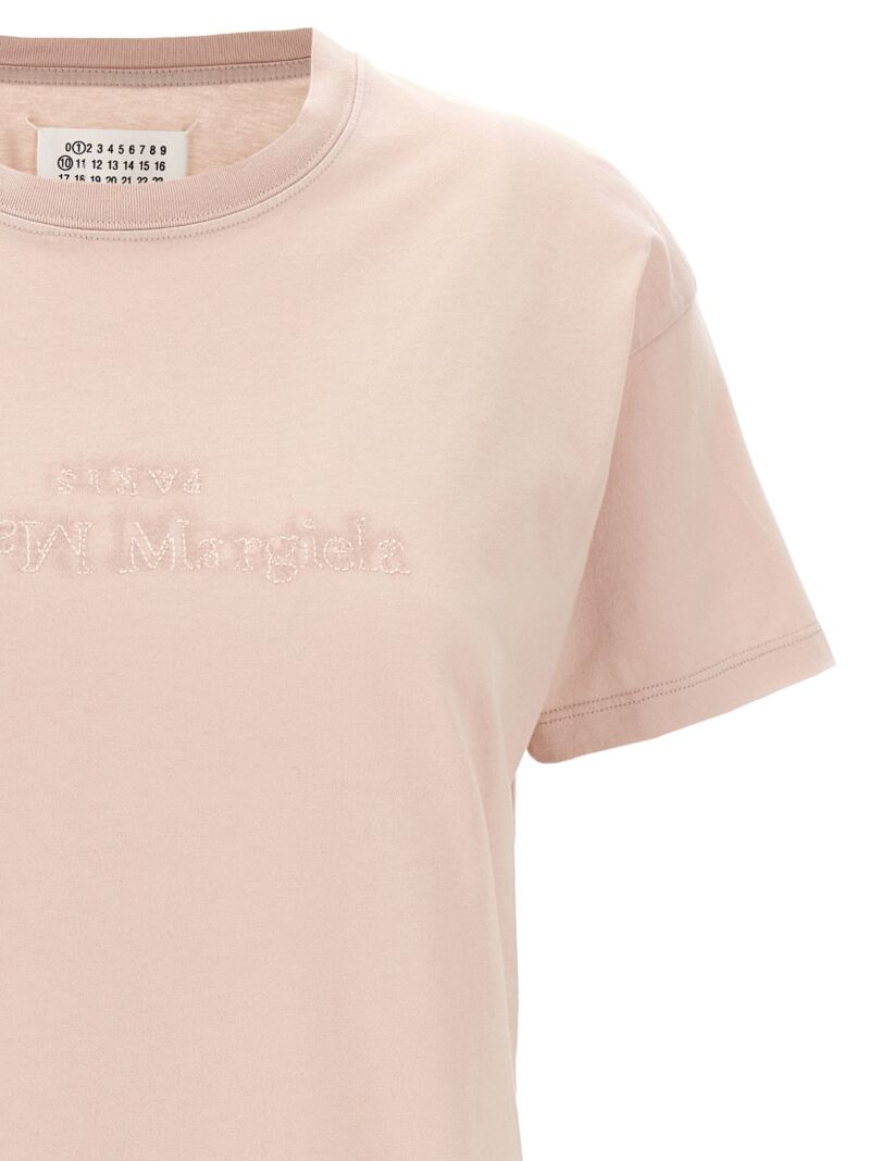 Logo embroidery t-shirt Woman MAISON MARGIELA Pink