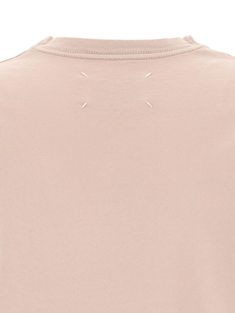 Logo embroidery t-shirt 100% cotton MAISON MARGIELA Pink