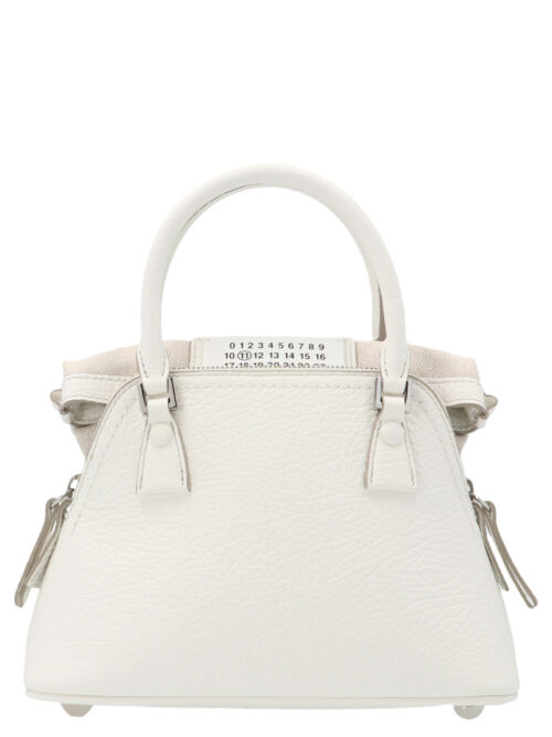 '5AC Micro' crossbody bag. MAISON MARGIELA White