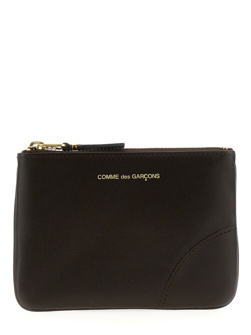 Logo leather wallet COMME DES GARÇONS WALLET Brown