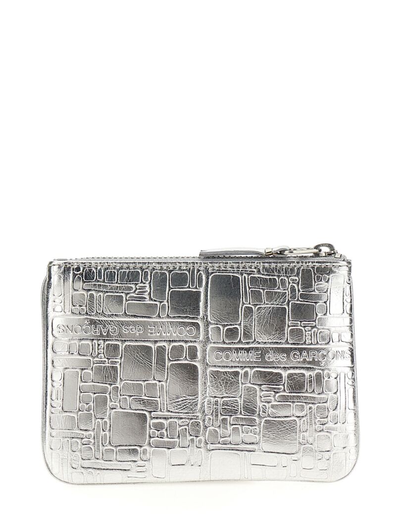 Texture leather wallet SA8100EGSILVER COMME DES GARÇONS WALLET Silver