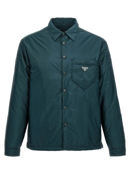 Re-Nylon shirt jacket PRADA Green