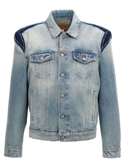 Denim jacket with used effect MM6 MAISON MARGIELA Light Blue