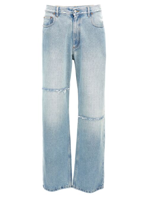 Knee detail jeans MM6 MAISON MARGIELA Light Blue