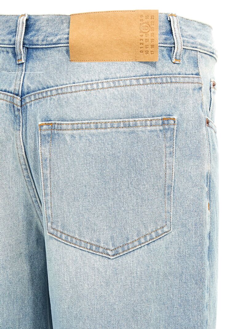 Knee detail jeans 100% cotton MM6 MAISON MARGIELA Light Blue