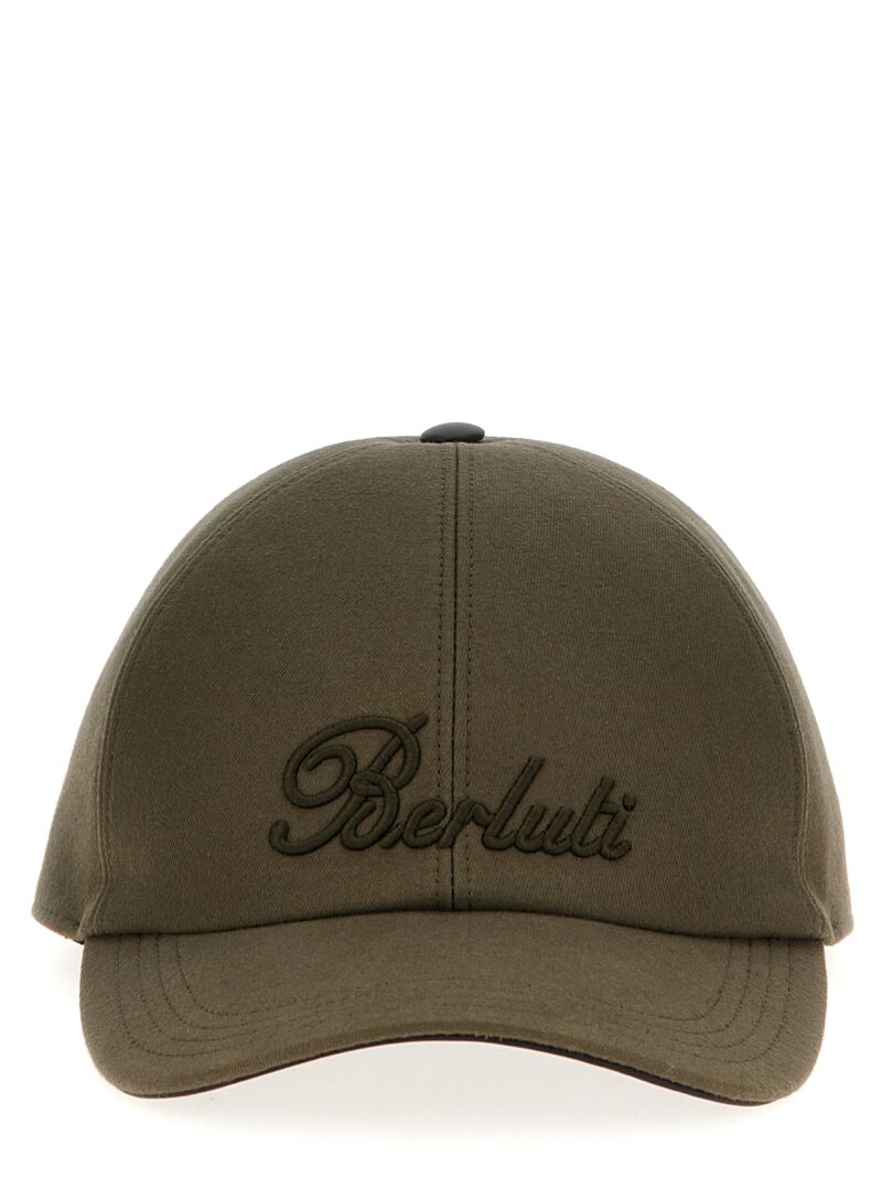 Logo embroidery cap BERLUTI Green