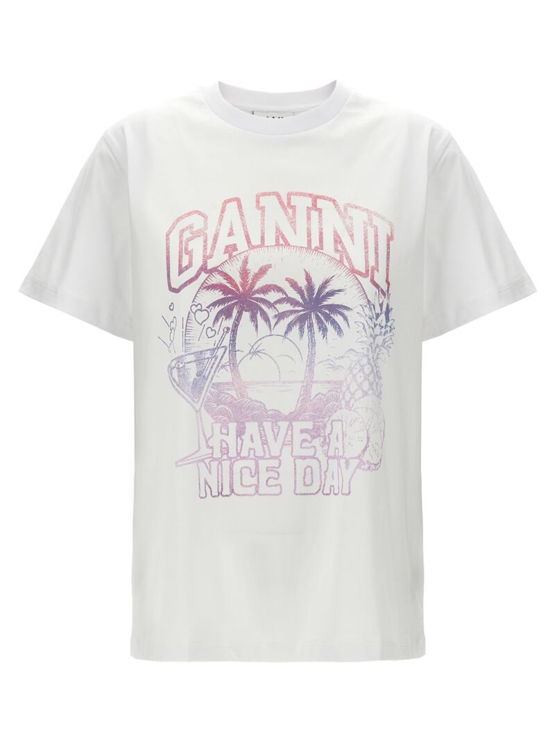 'Cocktail' T-shirt GANNI White