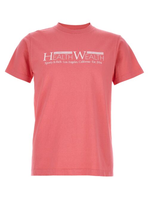 'Health Wealth 94' T-shirt SPORTY & RICH Pink