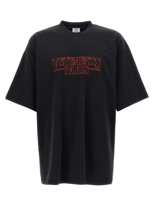 'Vetements Paris Logo' T-shirt VETEMENTS Black