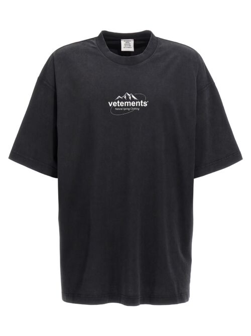 'Spring Logo' T-shirt VETEMENTS Black