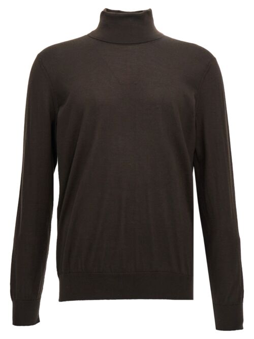 Silk cashmere turtleneck sweater ZEGNA Brown