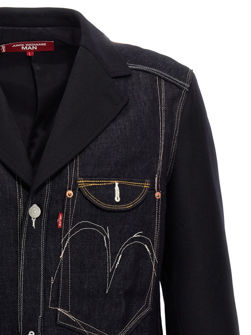 Junya Watanabe x Levi's single-breasted blazer Man JUNYA WATANABE Blue