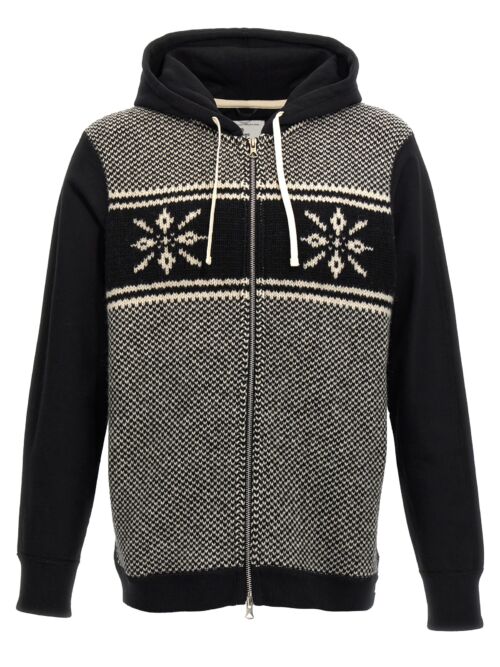 Jacquard insert hoodie JUNYA WATANABE White/Black