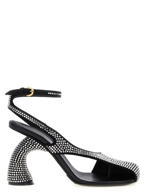 Crystal sandals DRIES VAN NOTEN Black